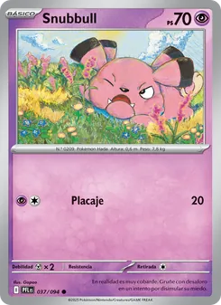 Carta Snubbull de la expansión Fuegos Fantasmales, número 037/94