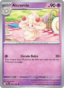 Carta Alcremie de la expansión Fuegos Fantasmales, número 044/94