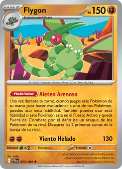 Carta Flygon de la expansión Fuegos Fantasmales, número 053/94
