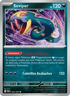Carta Seviper de la expansión Fuegos Fantasmales, número 062/94