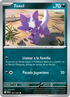 Carta Toxel de la expansión Fuegos Fantasmales, número 067/94