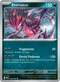 Carta Eternatus de la expansión Fuegos Fantasmales, número 069/94