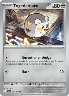 Carta Togedemaru de la expansión Fuegos Fantasmales, número 073/94