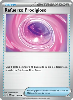 Carta Refuerzo Prodigioso de la expansión Fuegos Fantasmales, número 094/94