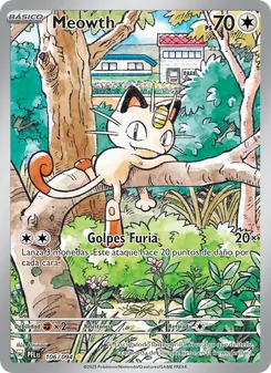 Carta Meowth de la expansión Fuegos Fantasmales, número 106/94