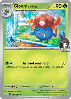 Carta Gloom de Erika de la expansión Héroes Ascendentes, número 002/217