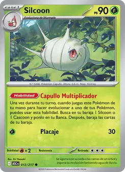 Carta Silcoon de la expansión Héroes Ascendentes, número 012/217