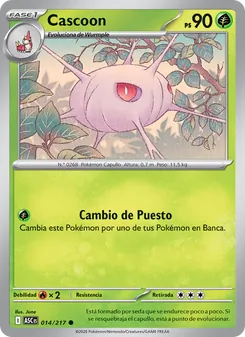 Carta Cascoon de la expansión Héroes Ascendentes, número 014/217