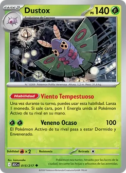 Carta Dustox de la expansión Héroes Ascendentes, número 015/217
