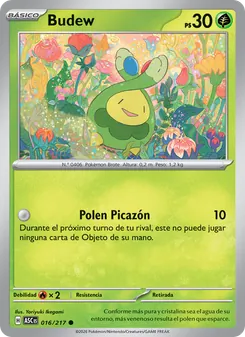 Carta Budew de la expansión Héroes Ascendentes, número 016/217
