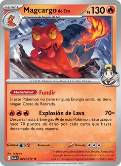 Carta Magcargo de Eco de la expansión Héroes Ascendentes, número 024/217