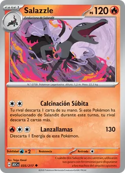 Carta Salazzle de la expansión Héroes Ascendentes, número 035/217