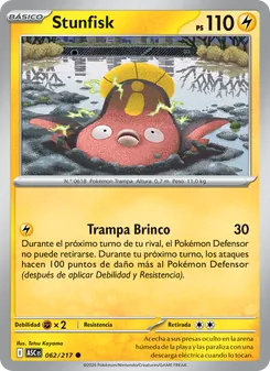 Carta Stunfisk de la expansión Héroes Ascendentes, número 062/217