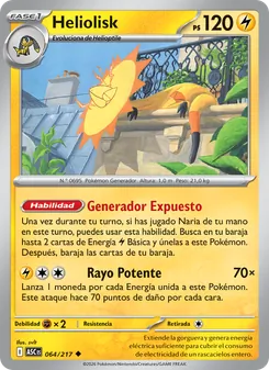Carta Heliolisk de la expansión Héroes Ascendentes, número 064/217