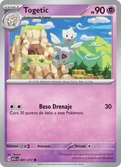 Carta Togetic de la expansión Héroes Ascendentes, número 081/217