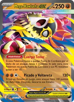Carta Mega-Hawlucha ex de la expansión Héroes Ascendentes, número 116/217