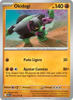 Carta Okidogi de la expansión Héroes Ascendentes, número 122/217