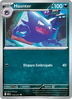 Carta Haunter de la expansión Héroes Ascendentes, número 124/217