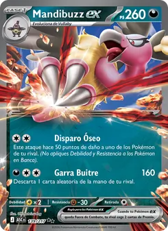 Carta Mandibuzz ex de la expansión Héroes Ascendentes, número 139/217