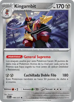 Carta Kingambit de la expansión Héroes Ascendentes, número 148/217