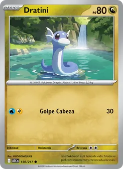 Carta Dratini de la expansión Héroes Ascendentes, número 150/217