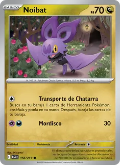 Carta Noibat de la expansión Héroes Ascendentes, número 156/217
