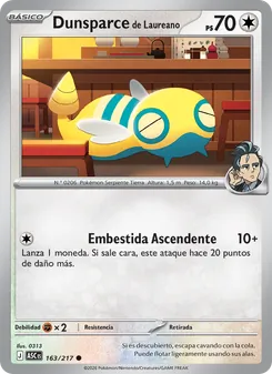 Carta Dunsparce de Laureano de la expansión Héroes Ascendentes, número 163/217