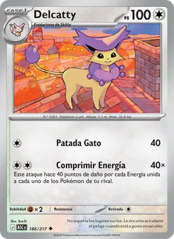 Carta Delcatty de la expansión Héroes Ascendentes, número 166/217
