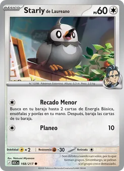 Carta Starly de Laureano de la expansión Héroes Ascendentes, número 168/217