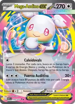 Carta Mega-Audino ex de la expansión Héroes Ascendentes, número 172/217