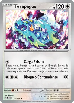 Carta Terapagos de la expansión Héroes Ascendentes, número 178/217