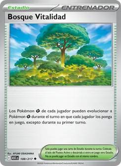 Carta Bosque Vitalidad de la expansión Héroes Ascendentes, número 188/217