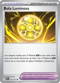 Carta Bola Luminosa de la expansión Héroes Ascendentes, número 191/217