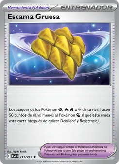 Carta Escama Gruesa de la expansión Héroes Ascendentes, número 211/217