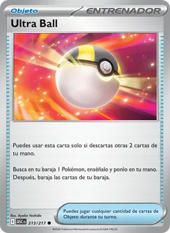 Carta Ultra Ball de la expansión Héroes Ascendentes, número 213/217