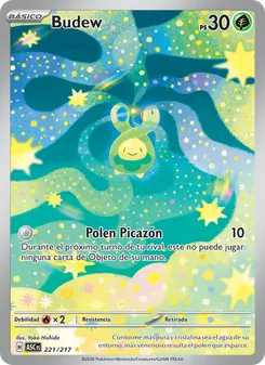 Carta Budew de la expansión Héroes Ascendentes, número 221/217