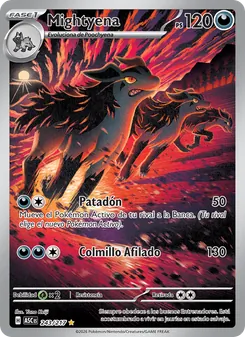 Carta Mightyena de la expansión Héroes Ascendentes, número 243/217
