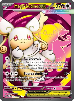 Carta Mega-Audino ex de la expansión Héroes Ascendentes, número 253/217