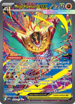 Carta Mega-Hawlucha ex de la expansión Héroes Ascendentes, número 283/217