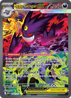Carta Mega-Gengar ex de la expansión Héroes Ascendentes, número 284/217