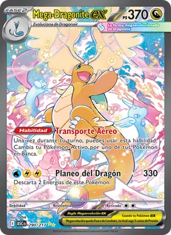 Carta Mega-Dragonite ex de la expansión Héroes Ascendentes, número 290/217