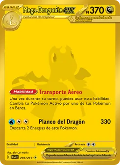 Carta Mega-Dragonite ex de la expansión Héroes Ascendentes, número 295/217