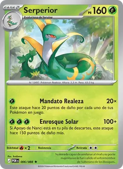 Carta Serperior de la expansión Equilibrio Perfecto, número 006/88