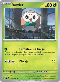 Carta Rowlet de la expansión Equilibrio Perfecto, número 010/88