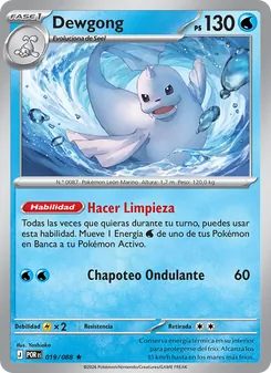 Carta Dewgong de la expansión Equilibrio Perfecto, número 019/88