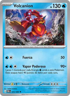 Carta Volcanion de la expansión Equilibrio Perfecto, número 025/88