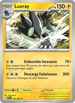 Carta Luxray de la expansión Equilibrio Perfecto, número 028/88