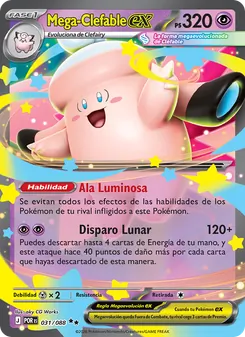 Carta Mega-Clefable ex de la expansión Equilibrio Perfecto, número 031/88