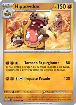 Carta Hippowdon de la expansión Equilibrio Perfecto, número 040/88