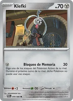 Carta Klefki de la expansión Equilibrio Perfecto, número 059/88